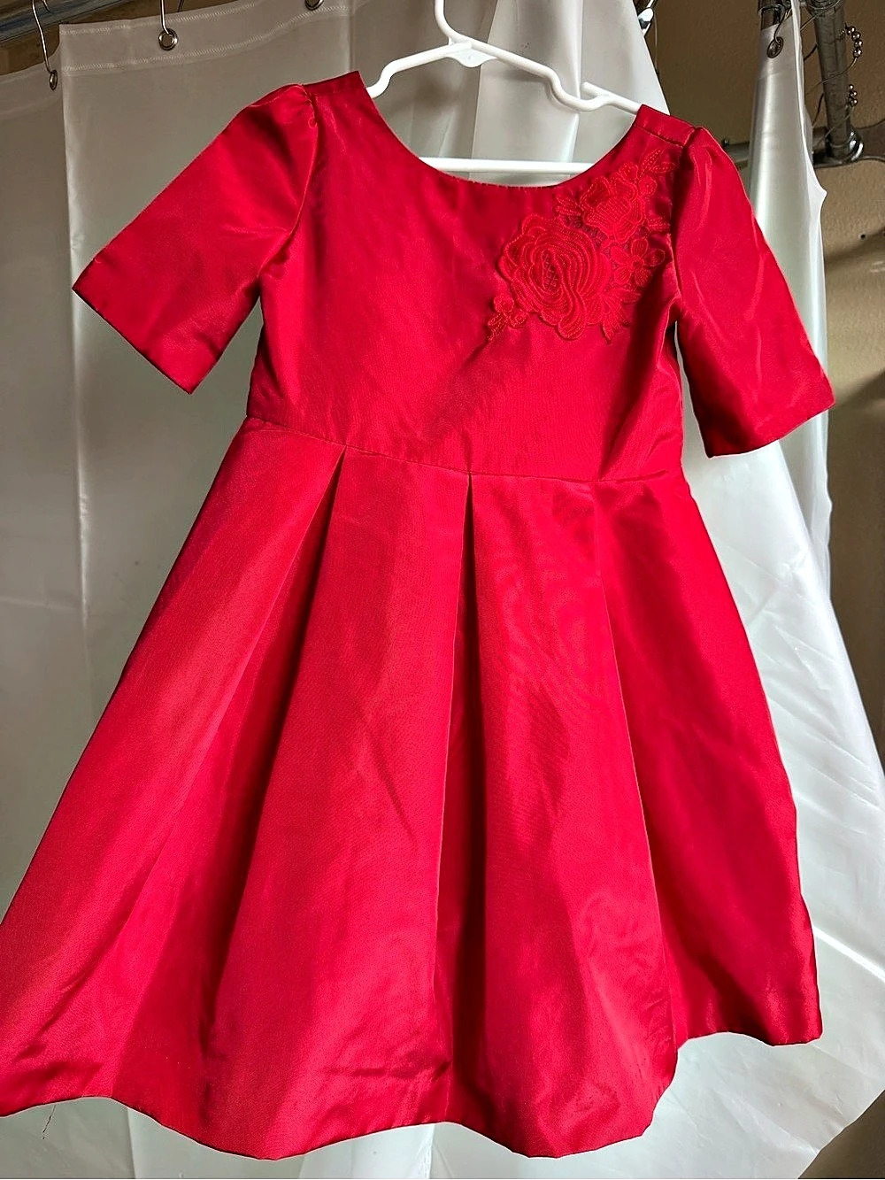 Janie and Jack Girls Red Party Dress Size 3